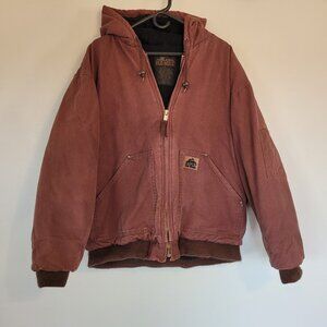 Old Mill Vintage Brown Large Mens Hoodie  Thick Insulated Coat